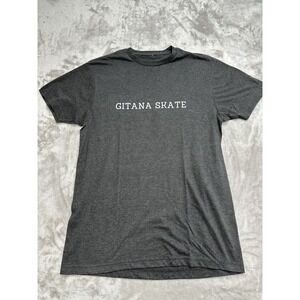 Gitana Brand T-Shirt Men's Size Medium Charcoal Gray Short Sleeve Skate Theme